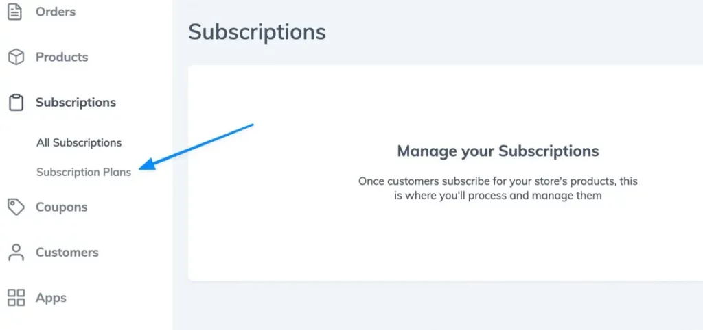 subscription plans tab