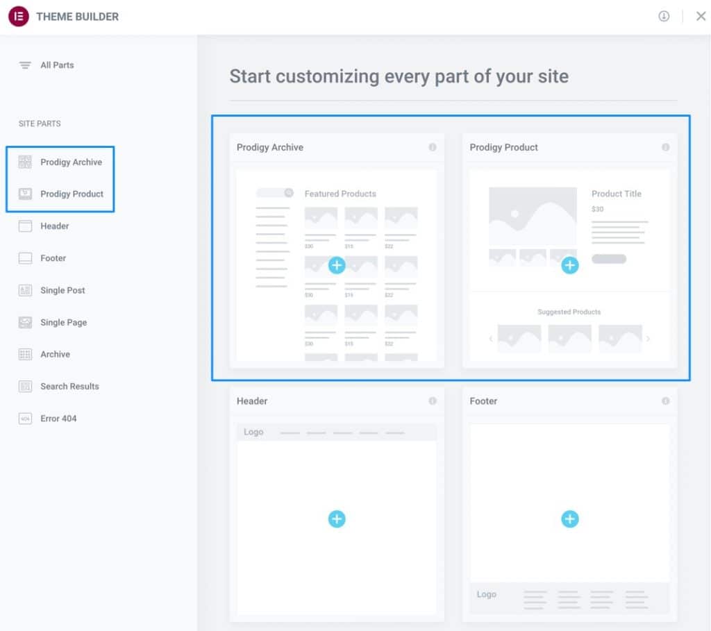 Elementor Page Builder Integrated with Prodigy's WordPress Plugin